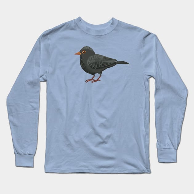 Black bird Long Sleeve T-Shirt by Rebelform